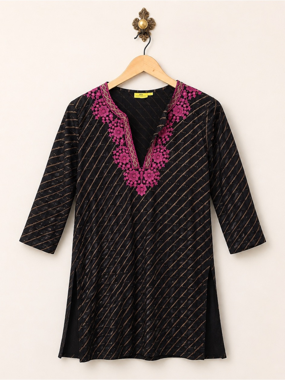 Roberta Roller Rabbit floral embroidery long tunic blouse beach cover up S